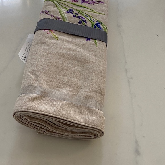 Pottery Barn Lavender Embroidered Table Runner - Picture 14 of 14